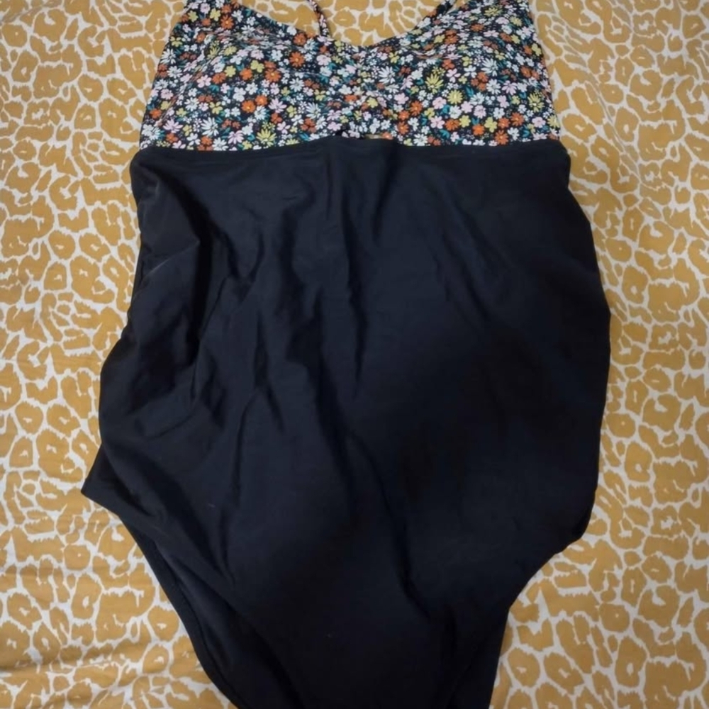 Isabel Maternity Floral and Black Swimsuit